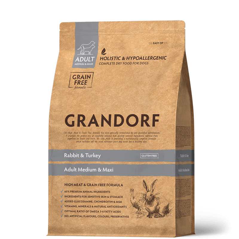 Grandorf Rabbit & Turkey - Adult Medium & Maxi 10kg - طعام الكلاب - Zue For Pet Supplies Co.