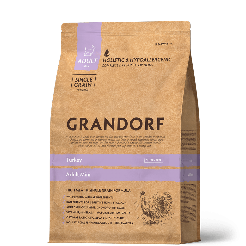 Grandorf Turkey  -  Adult Mini Breeds 1kg - طعام الكلاب - Zue For Pet Supplies Co.