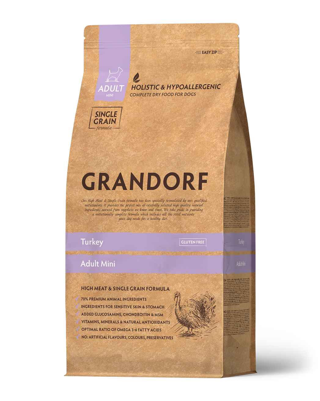 Grandorf Turkey  -  Adult Mini Breeds Dog 3kg - طعام الكلاب - Zue For Pet Supplies Co.