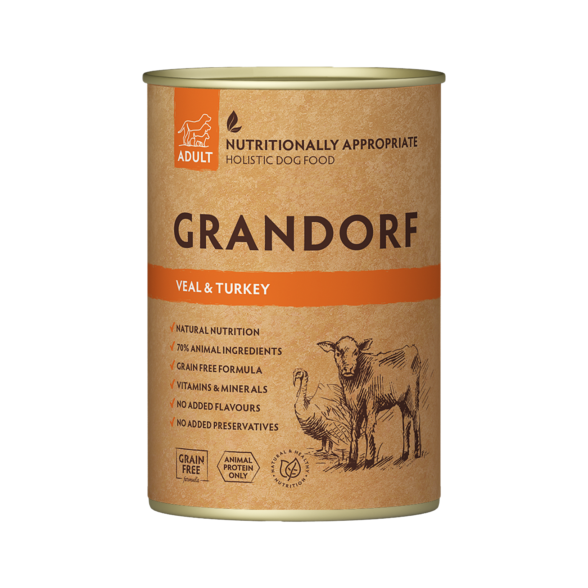 Grandorf Veal & Turkey - Adult 400g - طعام الكلاب - Zue For Pet Supplies Co.