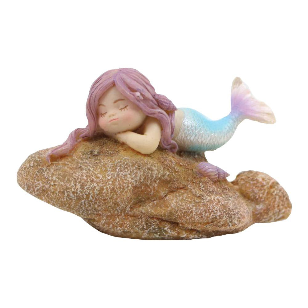 Hugo Mermaid On A Rock 10X5X6cm - ديكور حوض السمك - Zue For Pet Supplies Co.