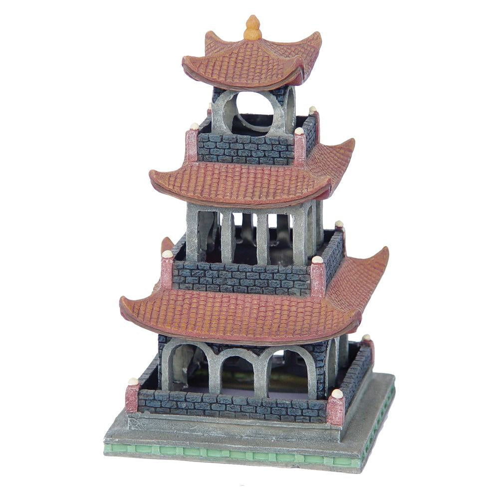 Hugo Pagoda  3-Tier 13X12X21 - ديكور حوض السمك - Zue For Pet Supplies Co.