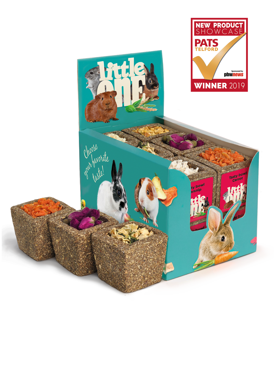 Little One Bowl from meadow grass with filling, assorted (parsnip, zucchini, carrot, apple, rose buds, pumpkin) 65gm - طعام للحيوانات الصغيرة - Zue For Pet Supplies Co.