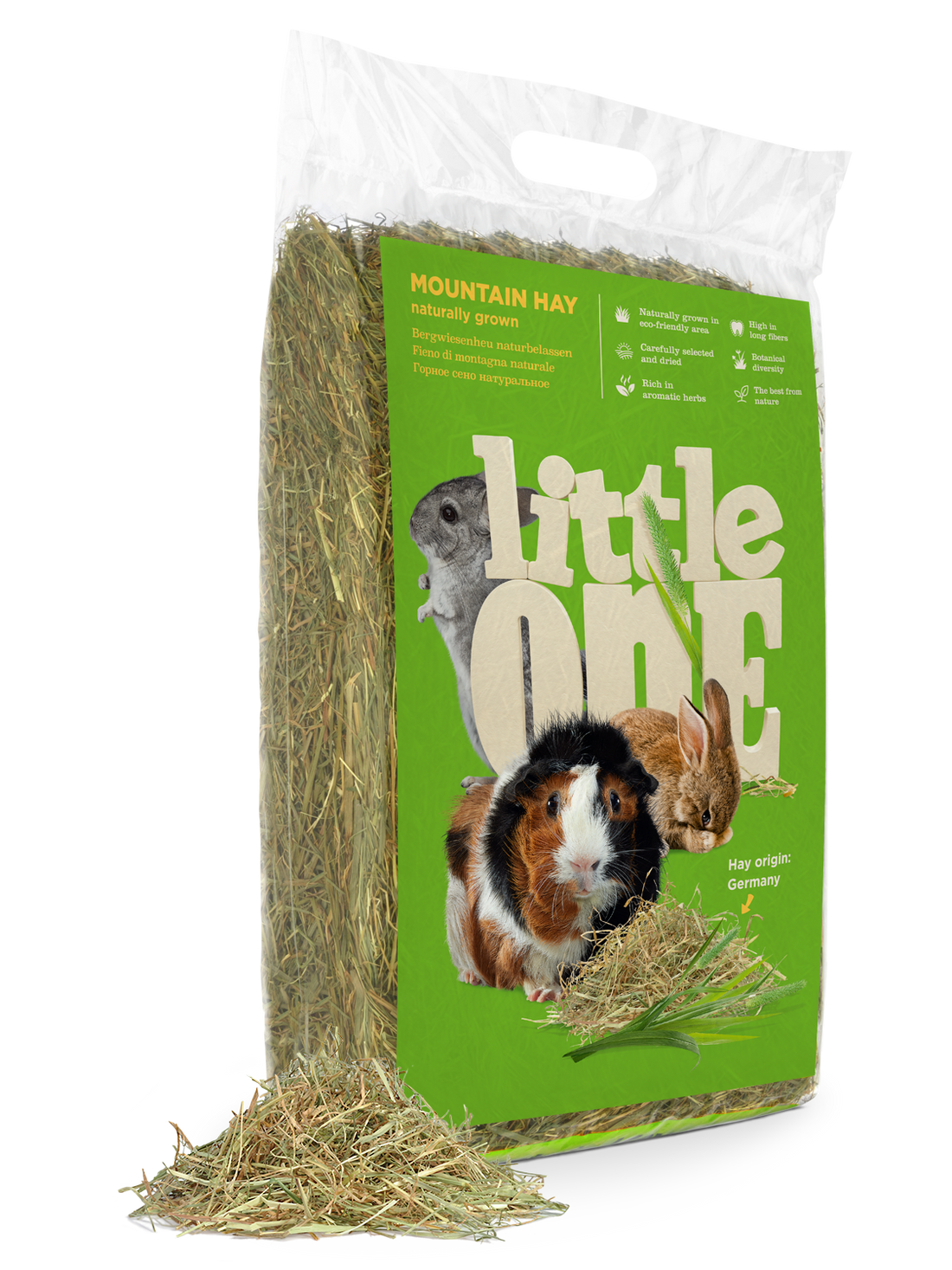 Little One Mountain Hay not pressed 1kg - طعام للحيوانات الصغيرة - Zue For Pet Supplies Co.