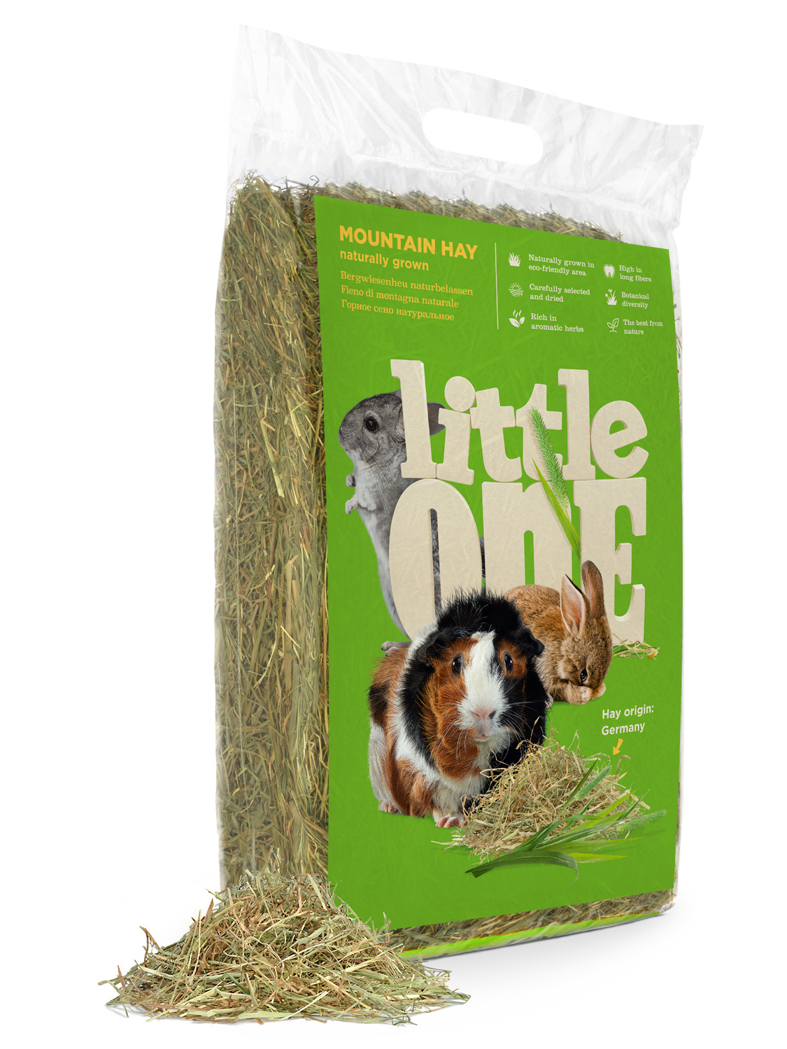 Little One Mountain Hay not pressed 1kg - طعام للحيوانات الصغيرة - Zue For Pet Supplies Co.