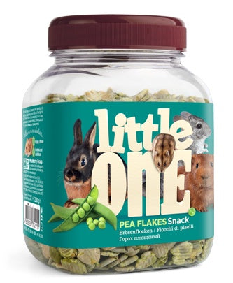 Little One Pea flakes. Snack for all small mammals 230gm - طعام للحيوانات الصغيرة - Zue For Pet Supplies Co.