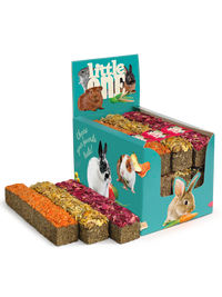 Little One Stick from meadow grasses with topping, assorted (carrot, marigold, rose) 85gm - طعام للحيوانات الصغيرة - Zue For Pet Supplies Co.