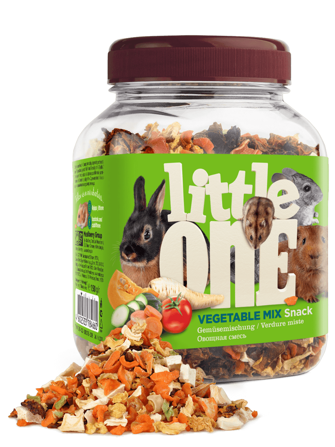 Little One Vegetable mix. Snack for all small mammals 150gm - طعام للحيوانات الصغيرة - Zue For Pet Supplies Co.