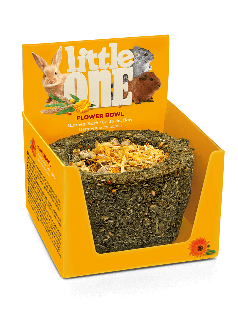 Little One Flower bowl. Treat-toy for all small mammals 120gm - اكسسوارات الحيوانات الصغيرة - Zue For Pet Supplies Co.