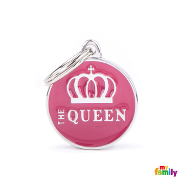 MyFamily ID Tag Medium Circle "The Queen" - مستلزمات الحيوانات الأليفة - Zue For Pet Supplies Co.
