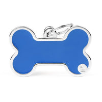 MyFamily Basic Handmade Large Blue Bone ID Tag - ميدالية التعريف - Zue For Pet Supplies Co.