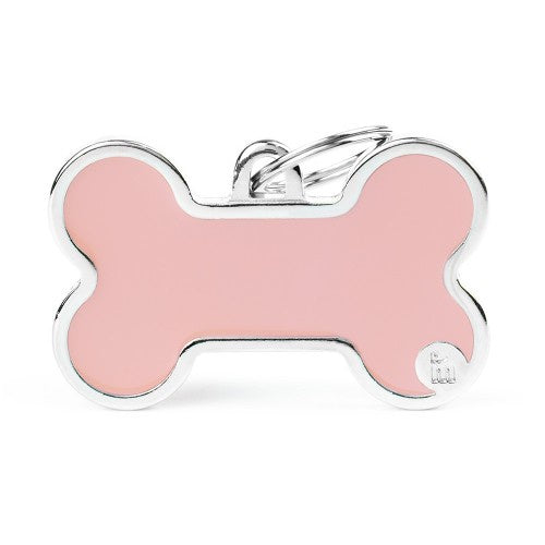 MyFamily Basic Handmade Large Pink Bone ID Tag - ميدالية التعريف - Zue For Pet Supplies Co.