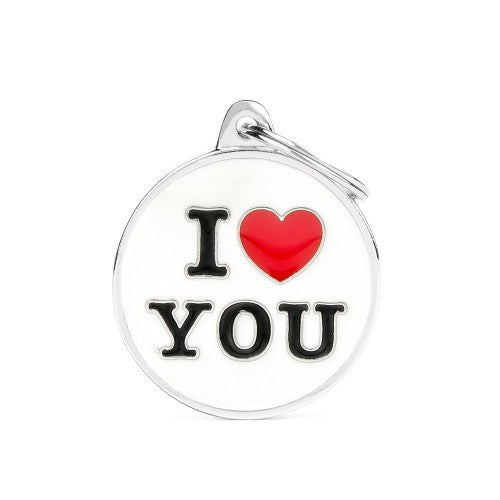 MyFamily Charms Big Circle I Love You ID Tag - ميدالية التعريف - Zue For Pet Supplies Co.