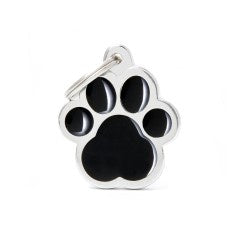 MyFamily Classic Big Black Pawprint ID Tag -- ميدالية التعريف - Zue For Pet Supplies Co.