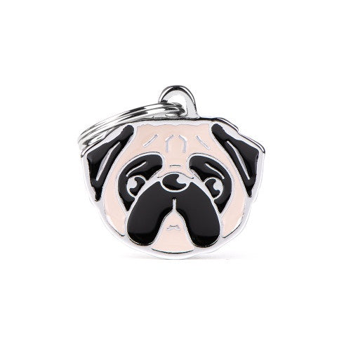MyFamily FAWN PUG - ميدالية التعريف - Zue For Pet Supplies Co.