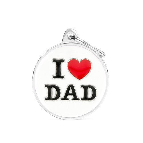 MyFamily I LOVE DAD (MEDIUM SIZE) - ميدالية التعريف - Zue For Pet Supplies Co.