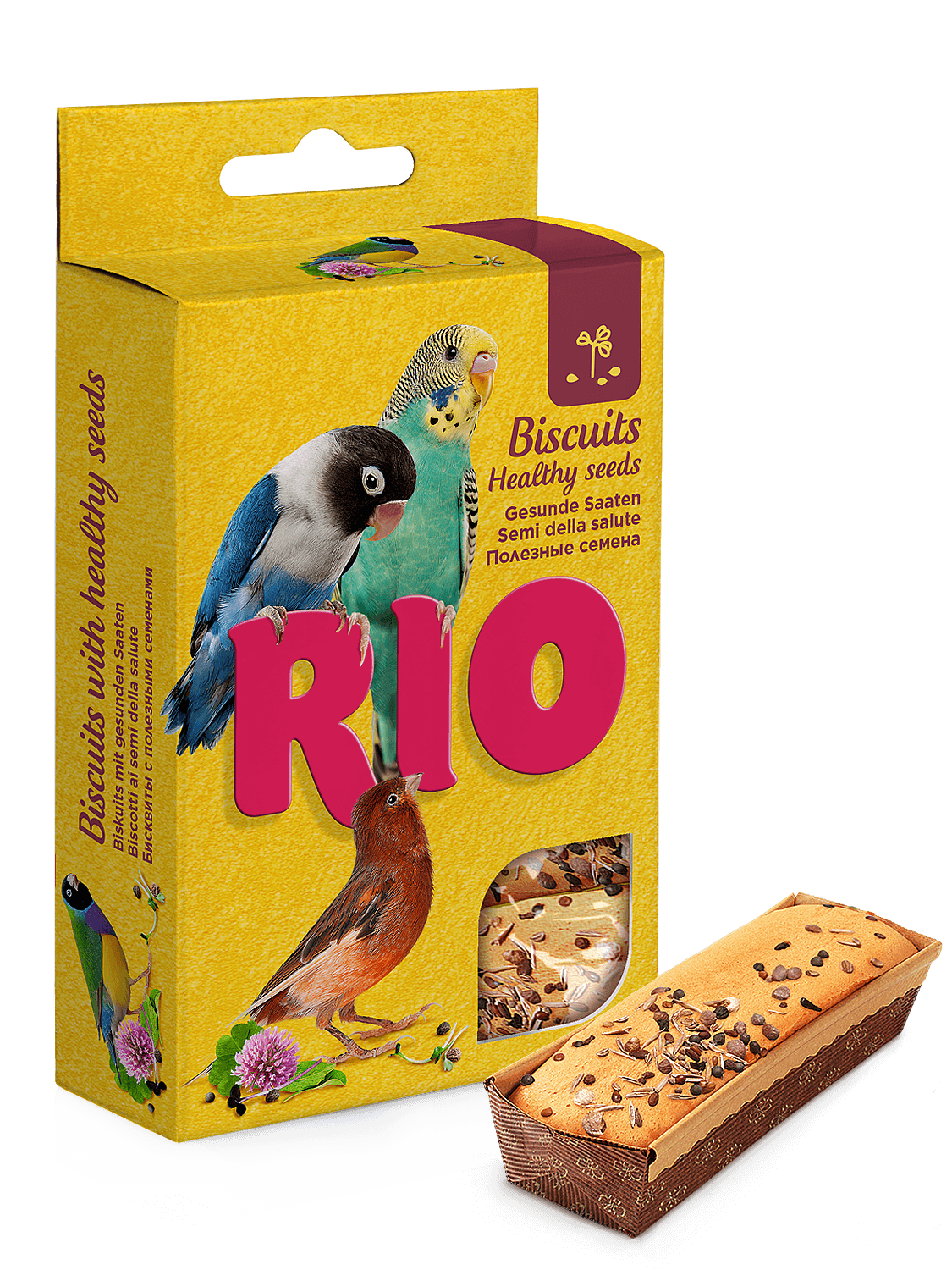 RIO Biscuits for all birds with healthy seeds 5x7gm - طعام الطيور - Zue For Pet Supplies Co.