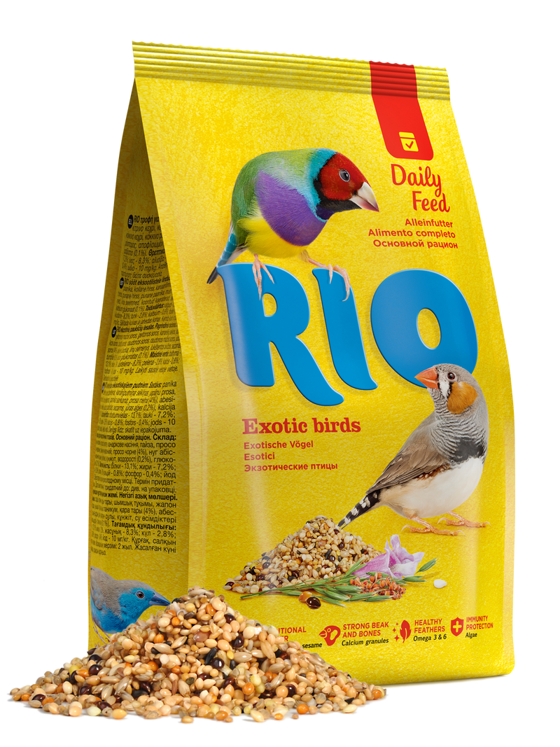 RIO Feed for exotic birds. Daily feed 1kg - طعام الطيور - Zue For Pet Supplies Co.