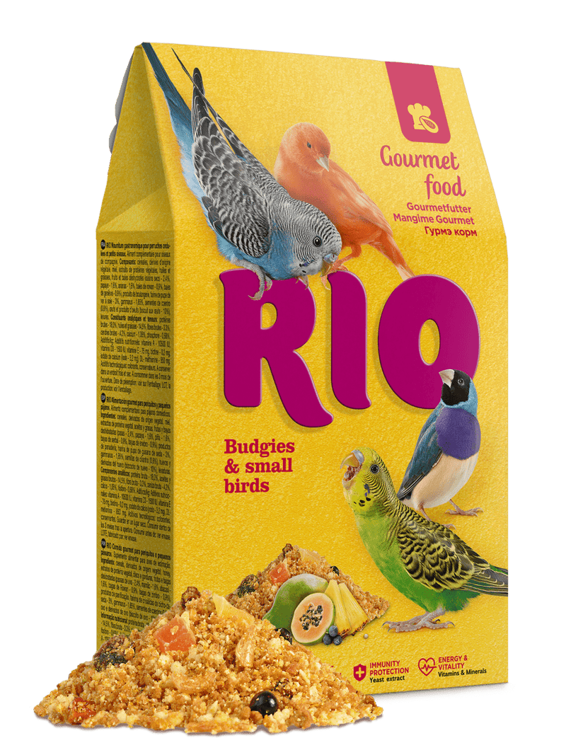 RIO Gourmet food for budgies and other small birds 250gm - طعام الطيور - Zue For Pet Supplies Co.