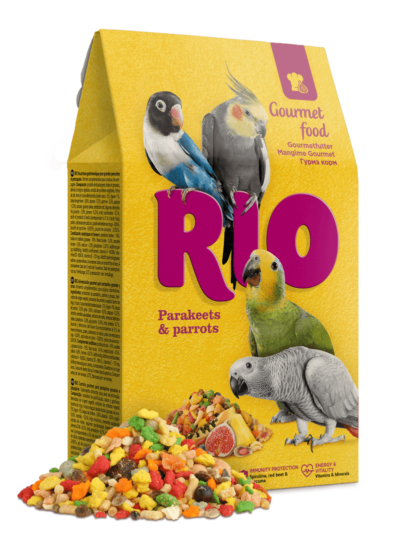 RIO Gourmet food for parakeets and parrots 250gm - طعام الطيور - Zue For Pet Supplies Co.