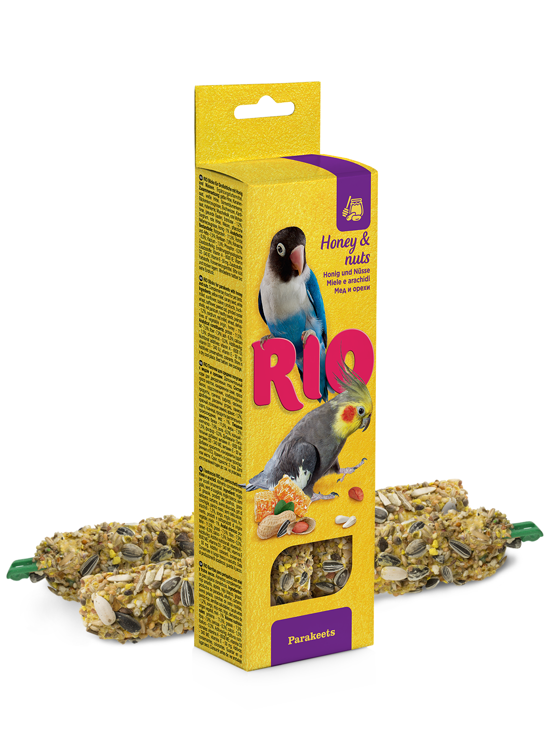RIO Sticks for parakeets with honey and nuts 2x75gm - طعام الطيور - Zue For Pet Supplies Co.