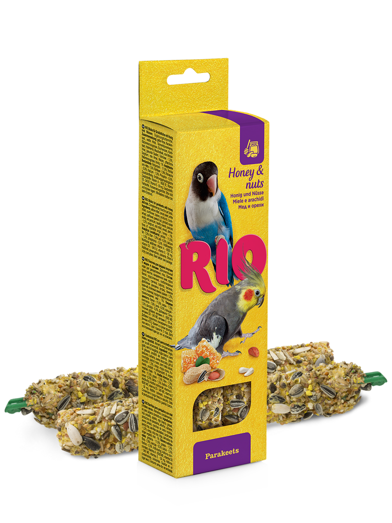 RIO Sticks for parakeets with honey and nuts 2x75gm - طعام الطيور - Zue For Pet Supplies Co.