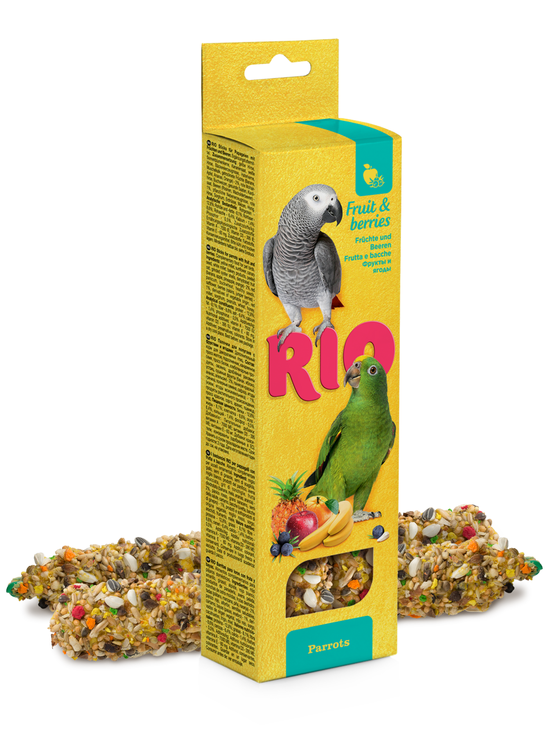 RIO Sticks for parrots with fruit and berries 2x90gm - طعام الطيور - Zue For Pet Supplies Co.