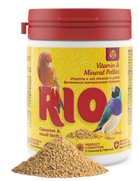 RIO Vitamin and mineral pellets for canaries, exotic birds and other small birds 120gm - طعام الطيور - Zue For Pet Supplies Co.