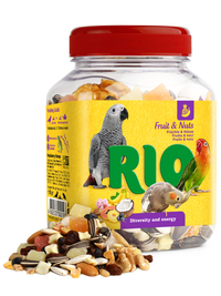 RIO Fruit & Nuts Mix. Natural treat for birds 160gm - مكافأت الطيور - Zue For Pet Supplies Co.