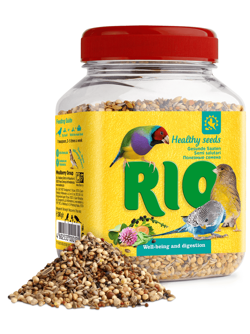 RIO Healthy seeds. Natural treat for all birds 240gm - مكافأت الطيور - Zue For Pet Supplies Co.
