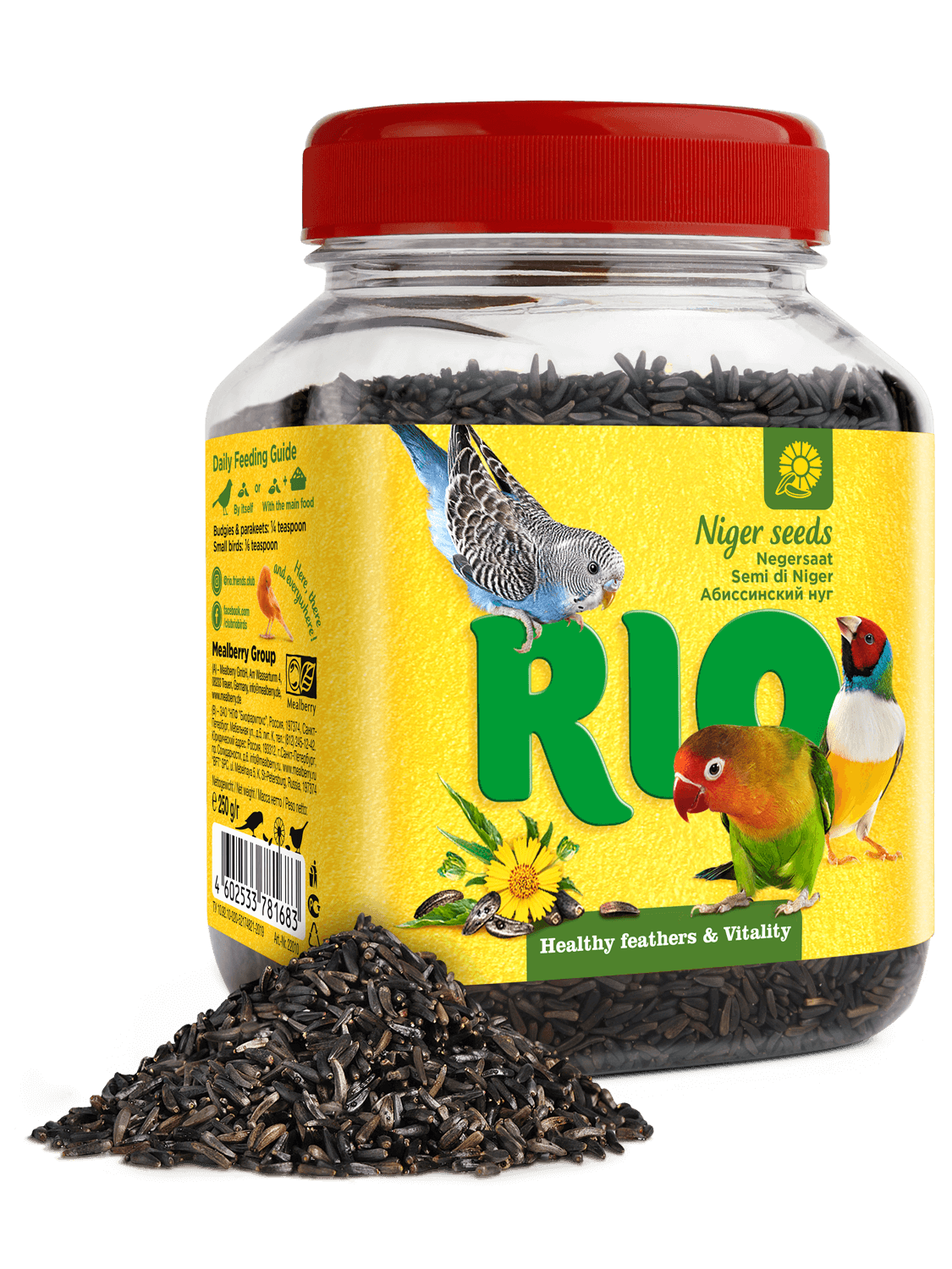 RIO Niger seed. Treat for all birds 250gm - مكافأت الطيور - Zue For Pet Supplies Co.
