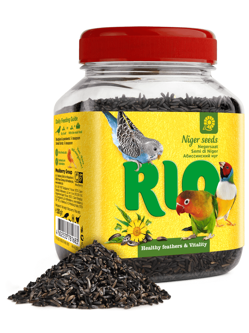 RIO Niger seed. Treat for all birds 250gm - مكافأت الطيور - Zue For Pet Supplies Co.