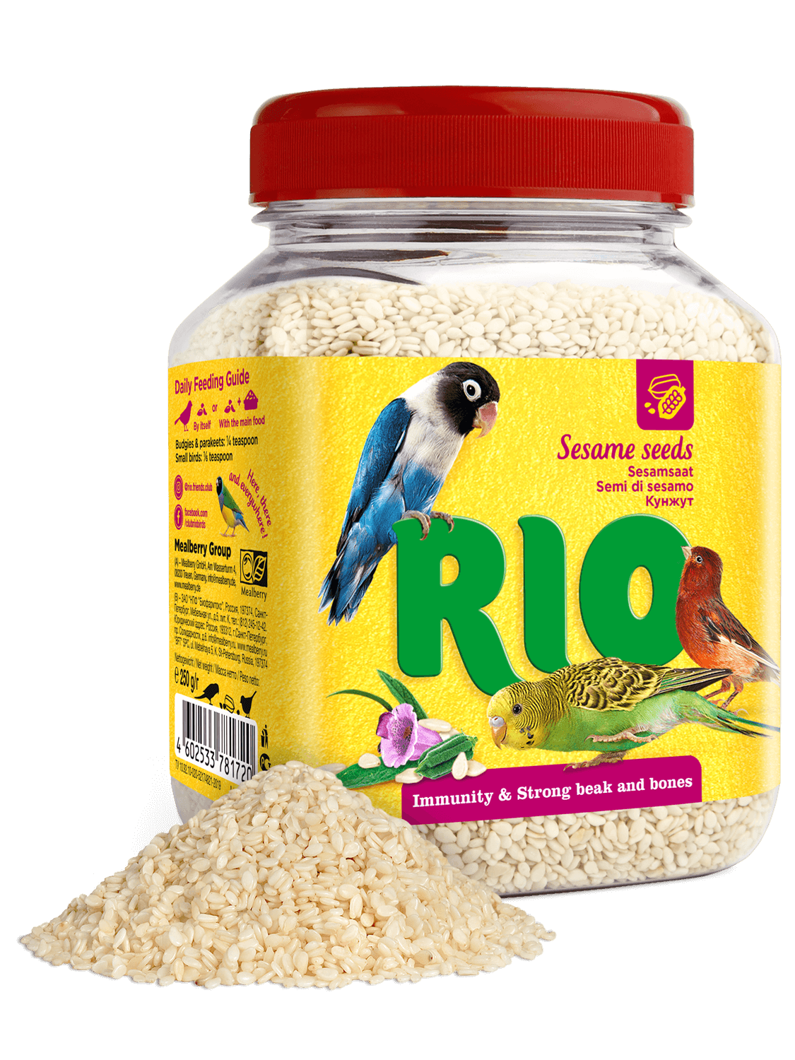 RIO Sesame seed. Treat for all birds 250gm - مكافأت الطيور - Zue For Pet Supplies Co.