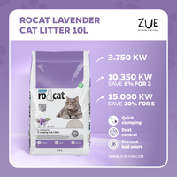 RoCat Lavender Cat Litter 10L - رمل القطط - Zue For Pet Supplies Co.