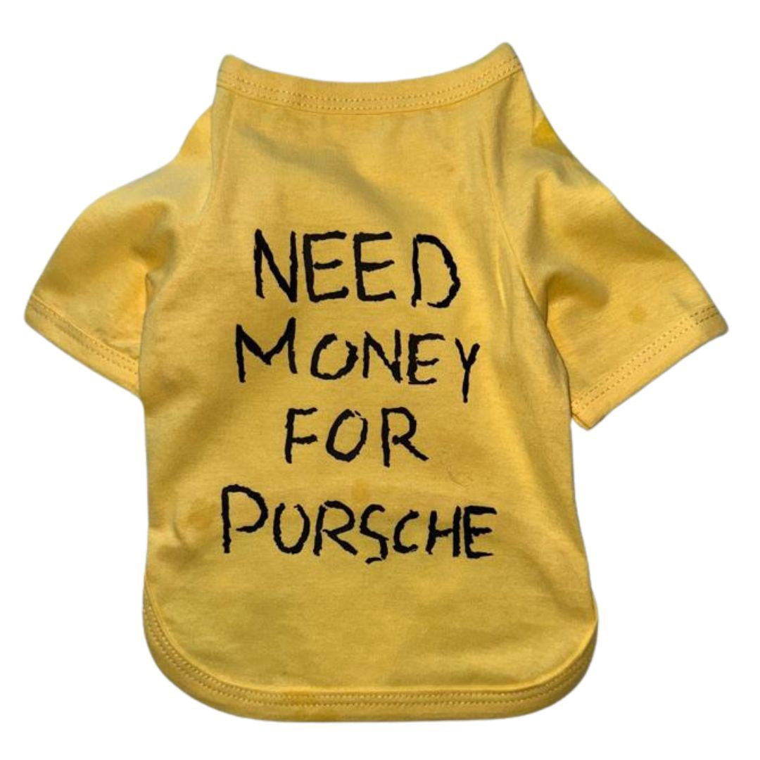 Ziggy Dog Yellow Shirt Porsche - ملابس للحيوانات الأليفة - Zue For Pet Supplies Co.