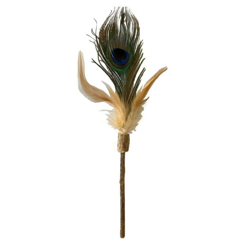 Croci Wand Silvervine Peacock - عصا كروسي سيلفرفين الطاووس - العاب القطط - Zue For Pet Supplies Co.