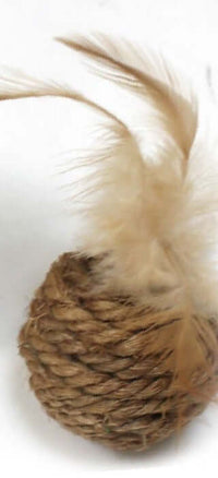 CrociRefill Cat Rope Ball W/Feather 4.2cm - إعادة تعبئة كرة حبل للقطط مع ريشة 4.2 سم - العاب القطط - Zue For Pet Supplies Co.