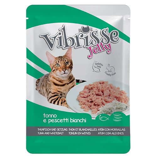 Croci Vibrisse Pouch Jelly Tuna w/Whitefish 70g - فيبريس كيس تونة جيلي مع السمك الأبيض 70 جرام - طعام رطب للقطط - Zue For Pet Supplies Co.