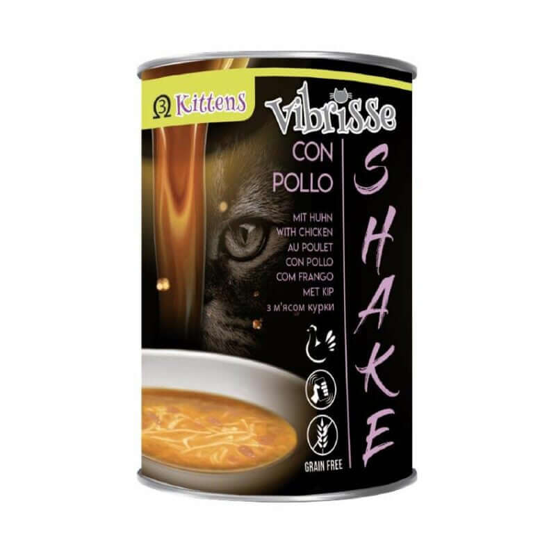 Croci Vibrisse Shake Kitten+ Chicken Omega3 135g - فيبريس شيك كيتن + دجاج أوميجا 3 135 جرام - طعام رطب للقطط - Zue For Pet Supplies Co.
