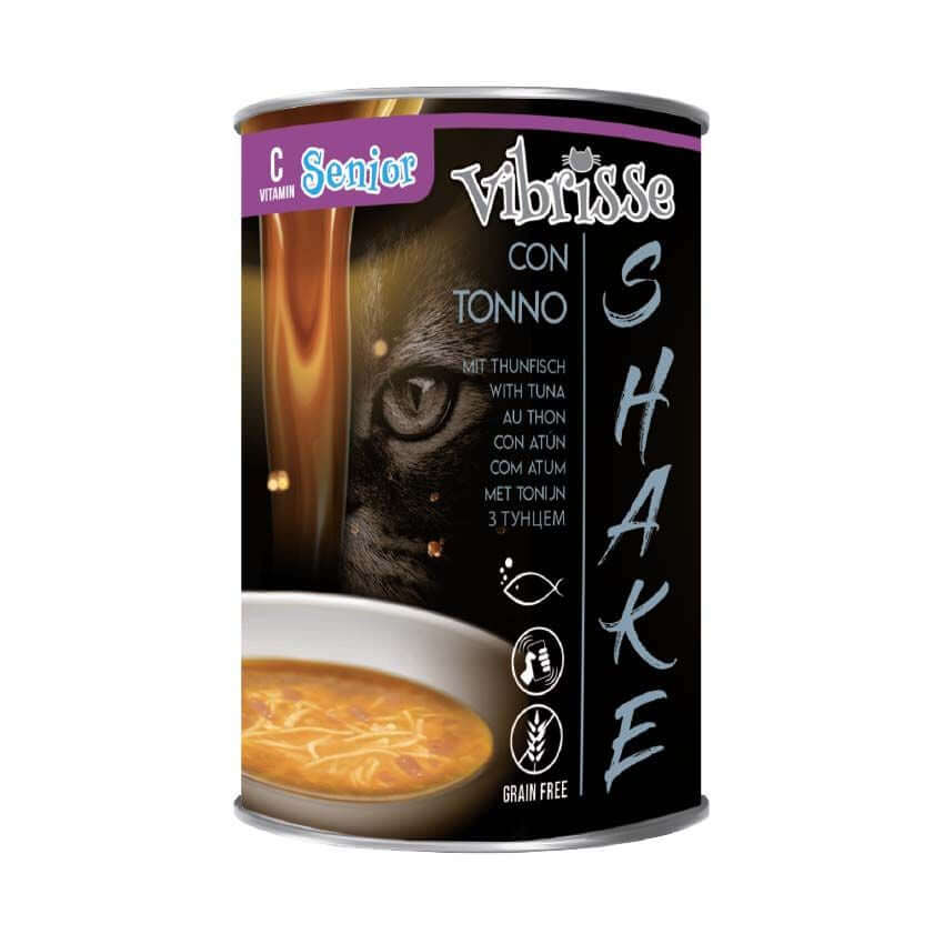 Croci Vibrisse Shake Senior+ Tuna Vit-C 135g - فيبريس شيك سينيور+ تونا فيتامين سي 135 جم - طعام رطب للقطط - Zue For Pet Supplies Co.