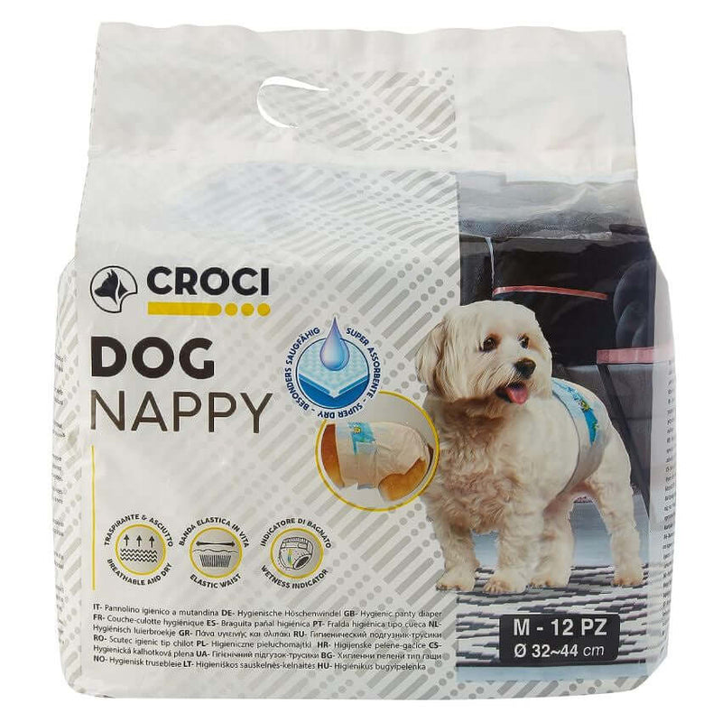 Croci Dog Nappy Medium 12pcs. 32-44cm - Zue For Pet Supplies Co.
