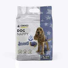 Croci Nappy Diaper Jeans Dog - XL - حفاضات جينز للكلاب من كروسي - مقاس XL - مستلزمات النظافة والعناية والرعاية - Zue For Pet Supplies Co.
