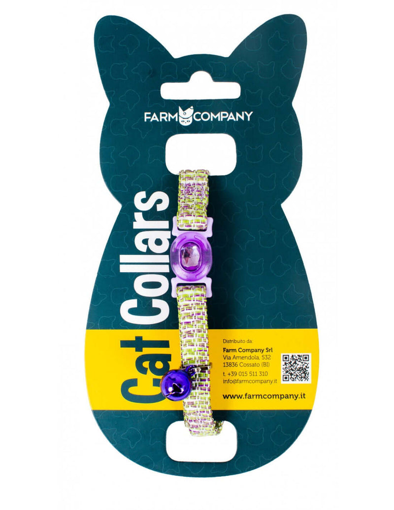 Farm Company Nylon Deluxe adjustable cat collar - 1x20-30cm - مستلزمات الحيوانات الأليفة - Zue For Pet Supplies Co.