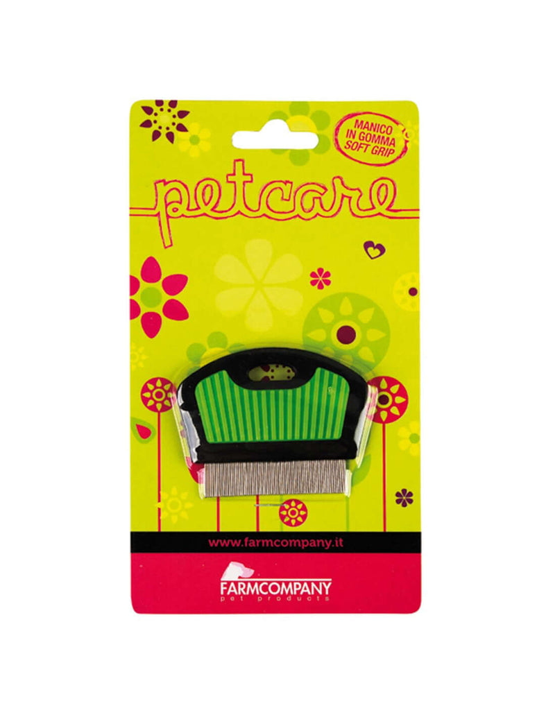 Farm Company Plastic Flea Comb with Flat Handle and with Rubber Soft Grip - اكسسوارات الكلاب - Zue For Pet Supplies Co.
