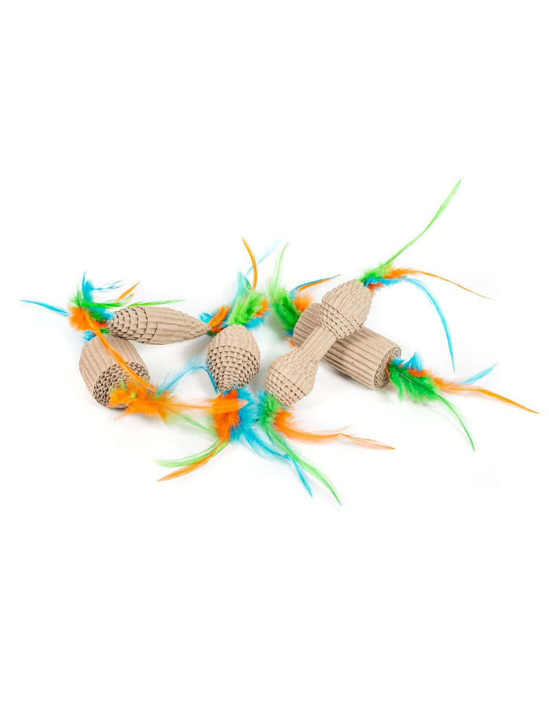 Farm Company Assorted Cardboard & Feather Cat Toys - 6cm (per pc.) - مستلزمات الحيوانات الأليفة - Zue For Pet Supplies Co.