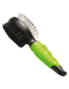 Farm Company Double plastic brush with rounded PVC tips with rubber soft grip (M) - مستلزمات الحيوانات الأليفة - Zue For Pet Supplies Co.