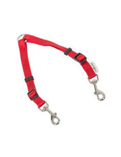 Farm Company Double ply nylon short leash with handle Red - 25mm x 45 cm - مستلزمات الحيوانات الأليفة - Zue For Pet Supplies Co.