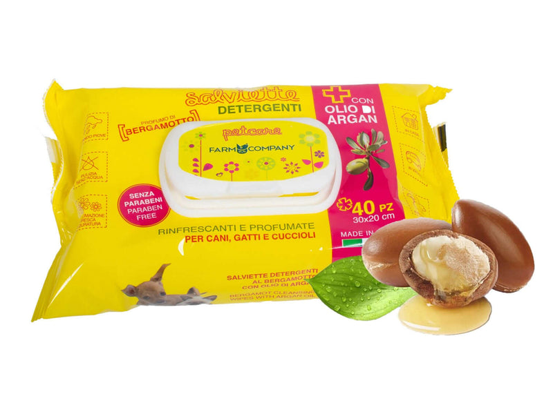 Farm Company Pet cleansing wipes with Argan oil and Bergamot - مستلزمات الحيوانات الأليفة - Zue For Pet Supplies Co.