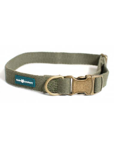 Farm Company Green Soybean Adj. Collar Olive Green - 2x33 40cm - طوق الكلاب - Zue For Pet Supplies Co.
