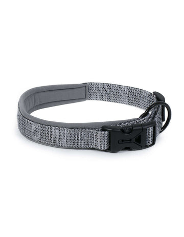 Farm Company Nylon Deluxe Collar Silver Grey - 15mmx30 35 cm - طوق الكلاب - Zue For Pet Supplies Co.